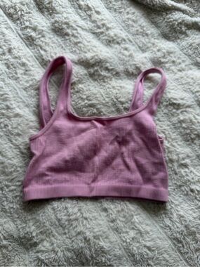 Cotton On Pink Ribbed Crop Tank